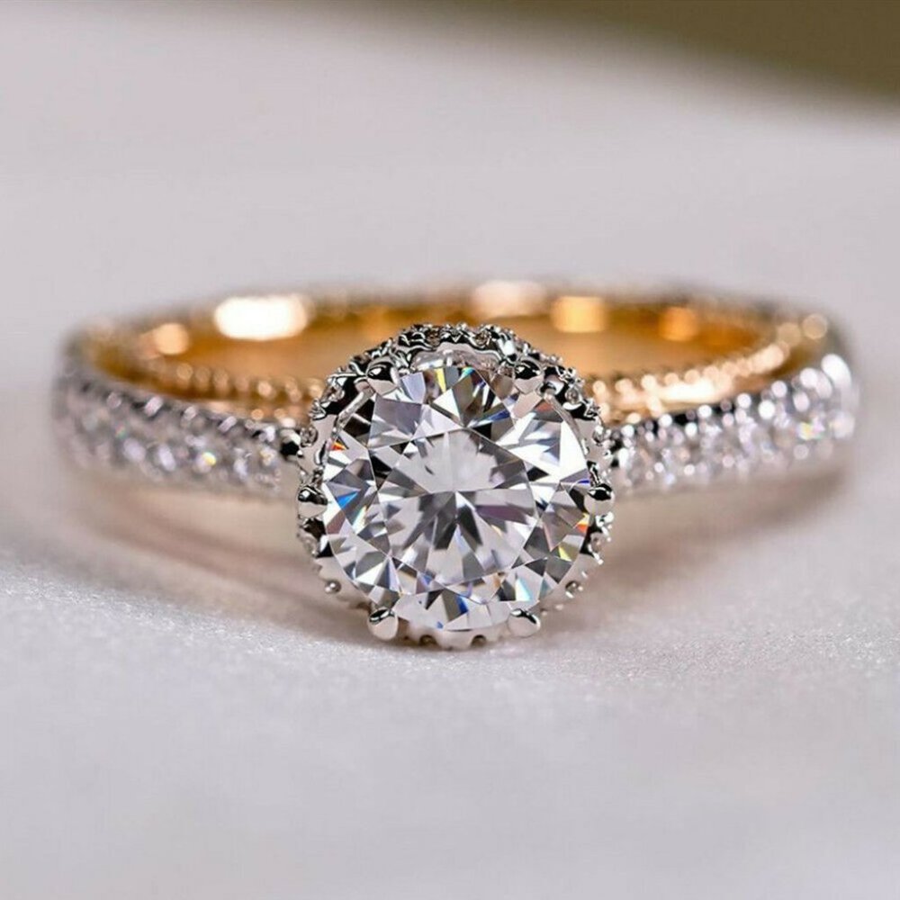 Gorgeous 925 Sterling Silver Two Tone Ring